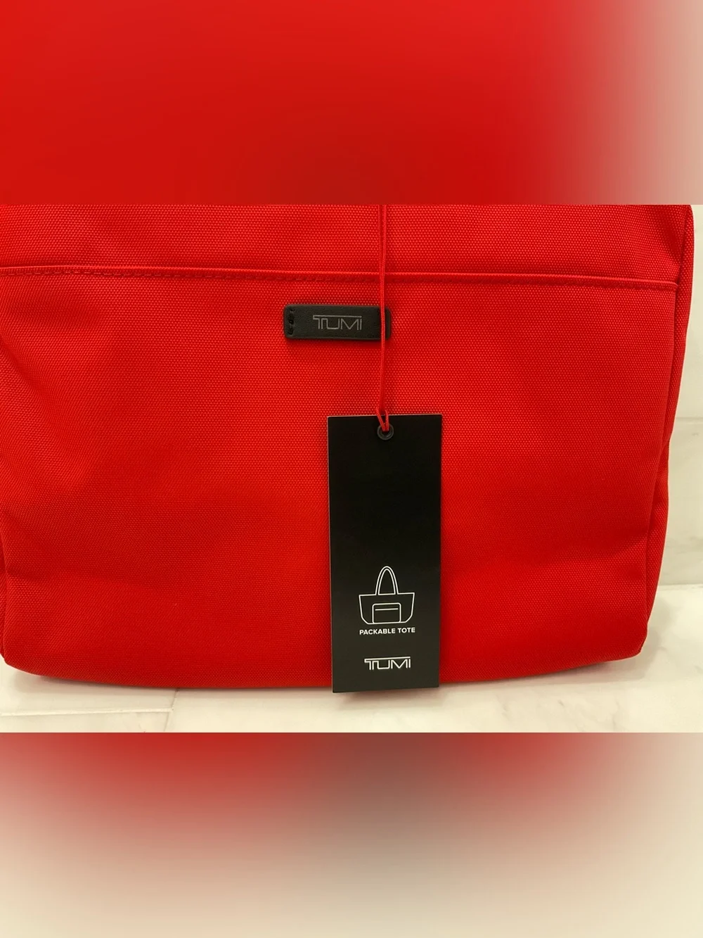 NEW TUMI Voyageur JUST IN CASE Nylon Packable 21.5” Tote Bag - TUMI RED